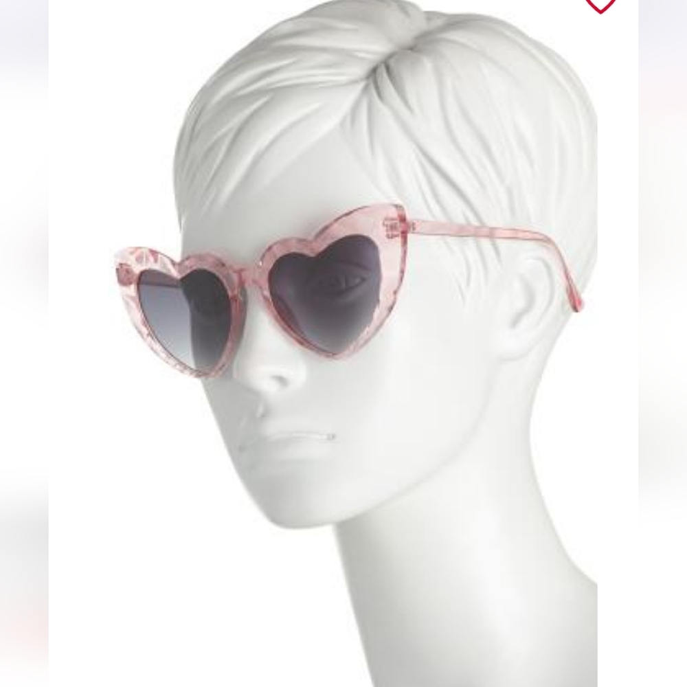 Heart-Shaped Pink Sunglasses